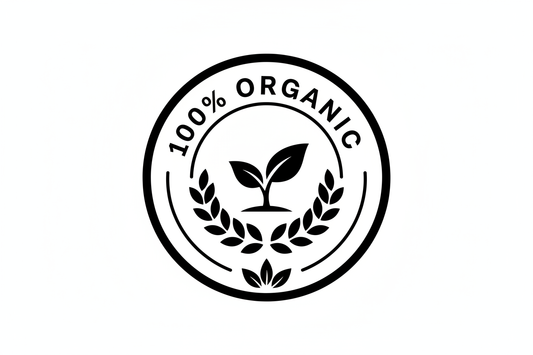 100% organic icon (Black)