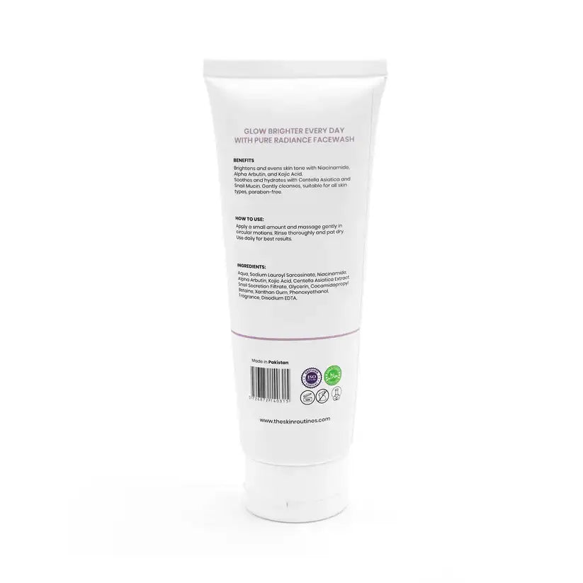 Routine of Brightening Pure Radiance Facewash